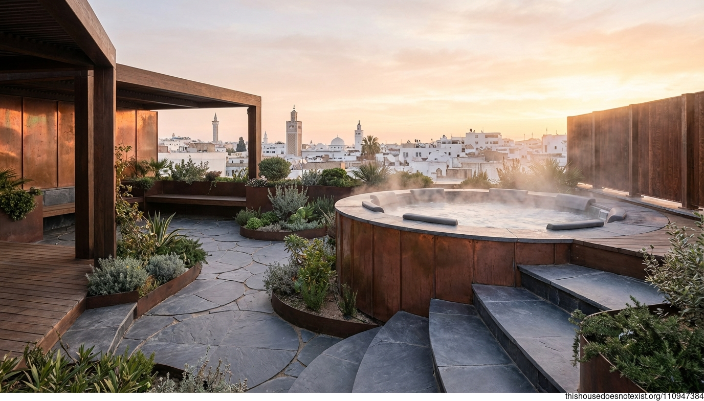 Tunis Sunrise Slate Jacuzzi Haven