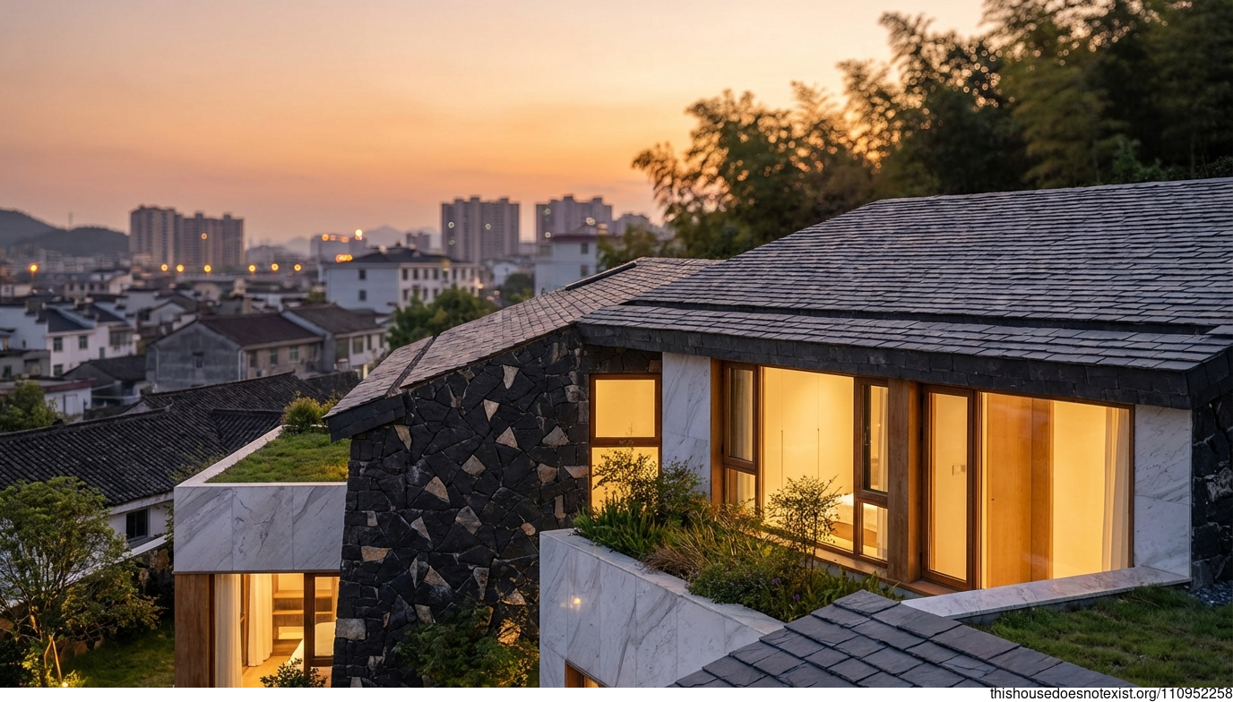 Triangular Eco Slate Sunset Retreat
