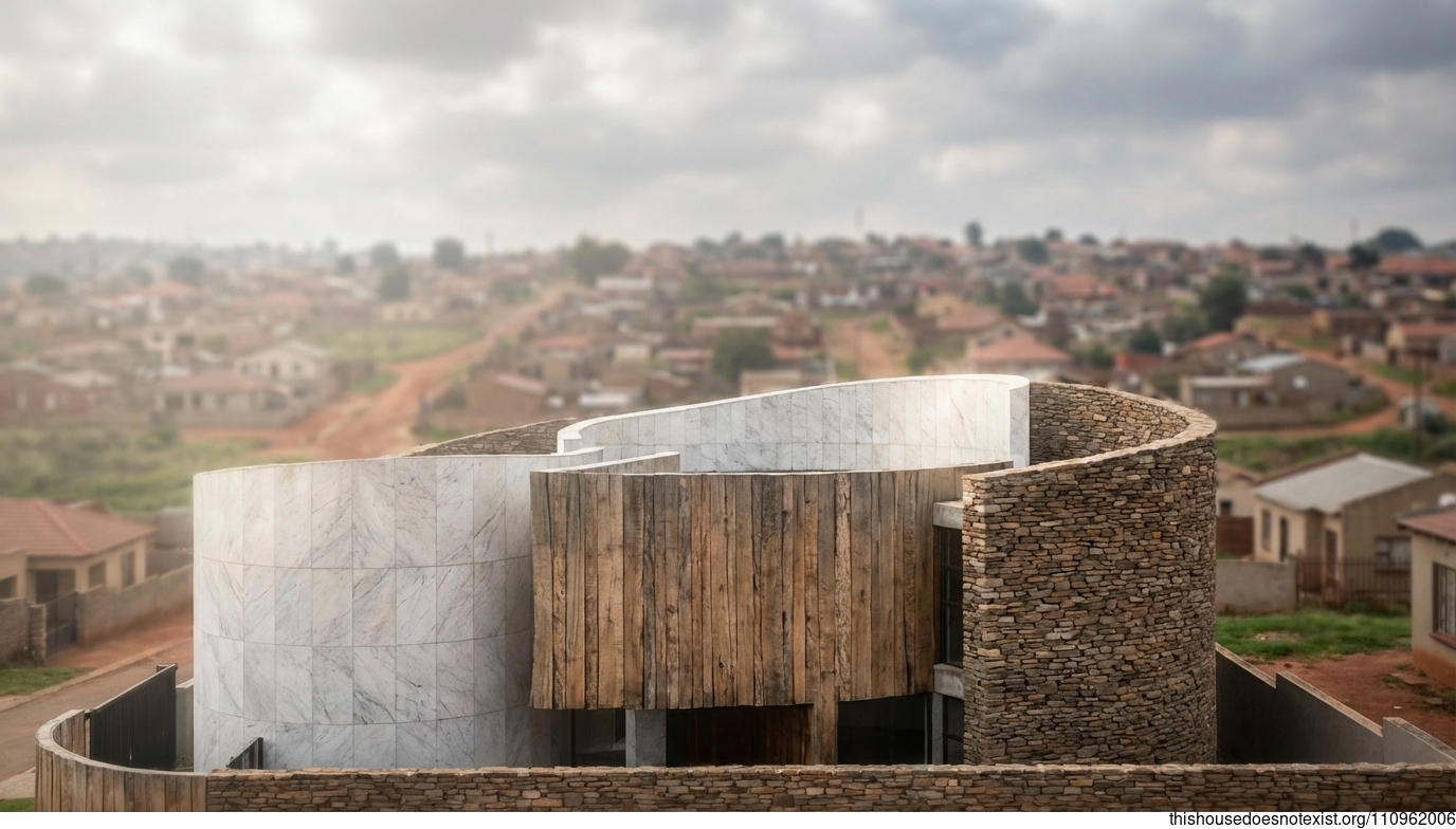 Brutalist Soweto Marble Curves