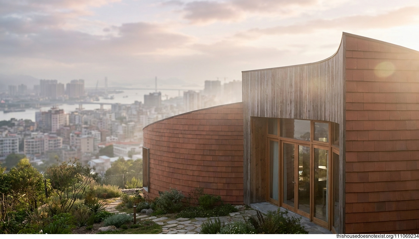 Shantou's Curved Terracotta Haven