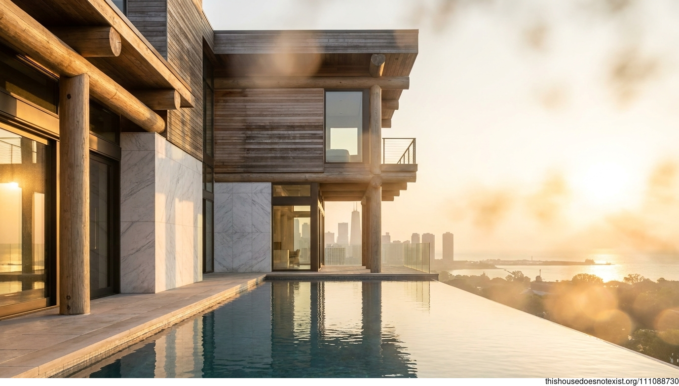 Chicago Sunset Cedar Infinity Retreat