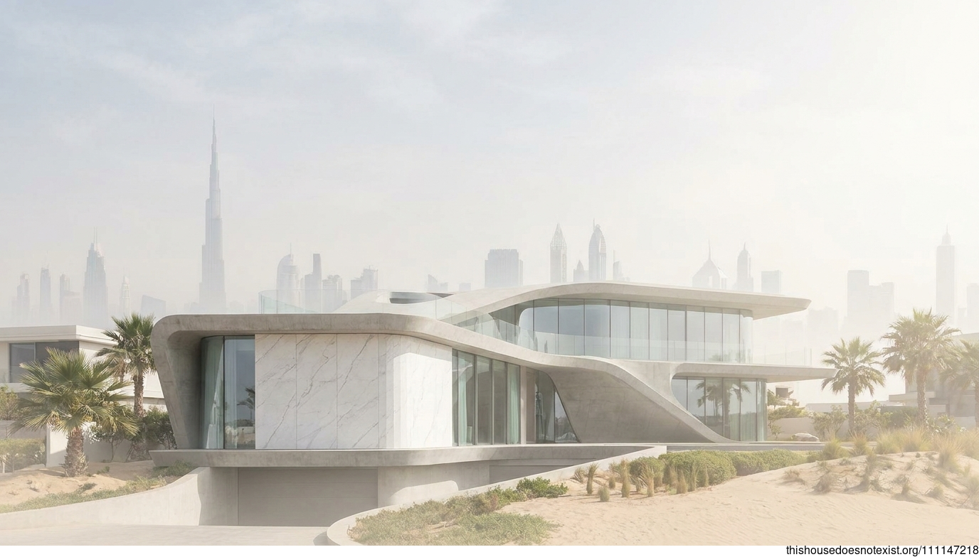 Dubai's Curved Concrete Oasis