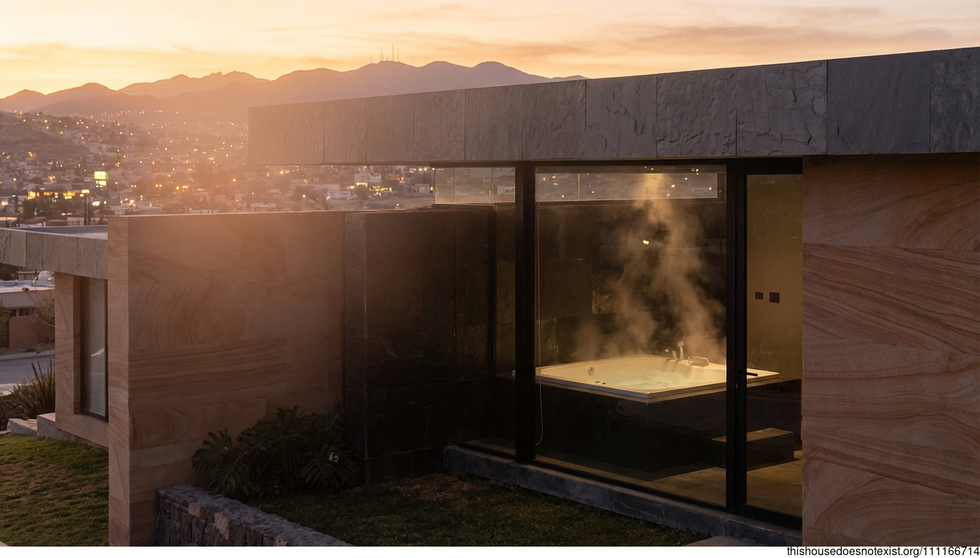 Mid-Century Stone Jacuzzi Glow