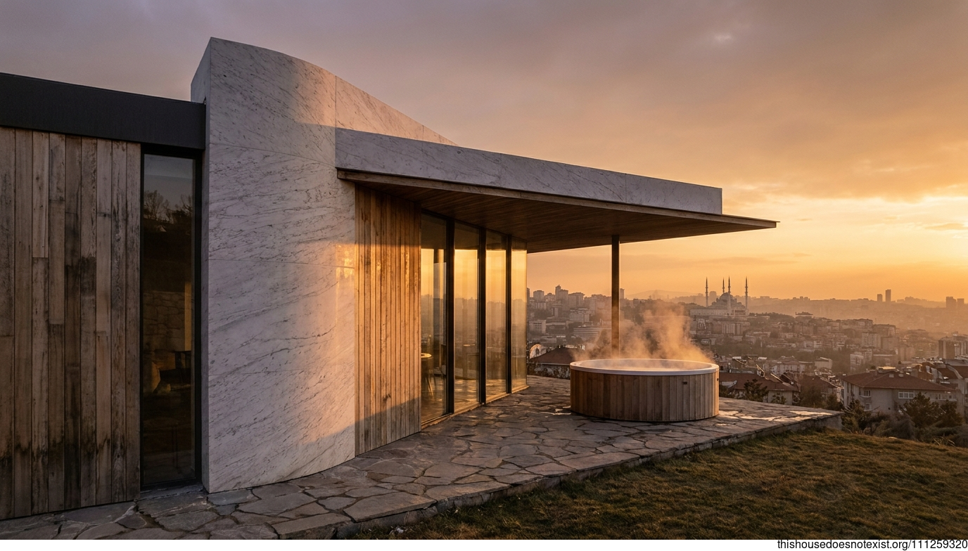 Ankara's Curved Eco-Minimalist Sunset Haven