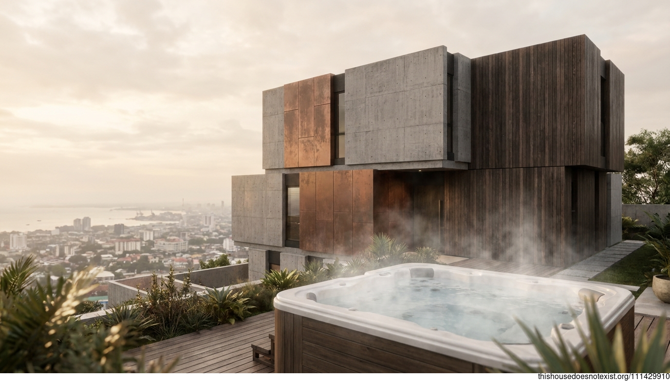 Makassar Concrete Copper Jacuzzi Haven