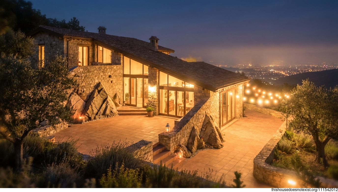 Triangular Terracotta Night in Sofia