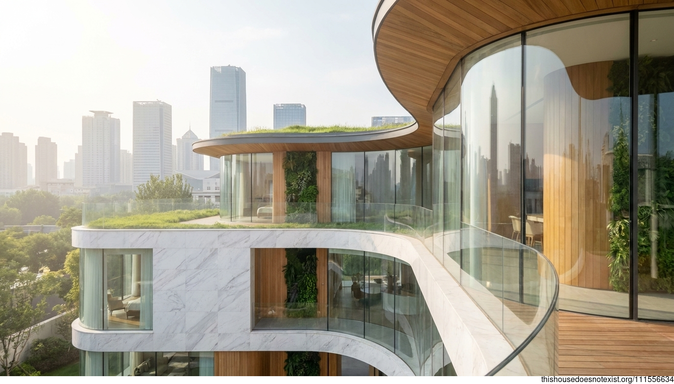 Shenyang's Curved Eco Marble Haven