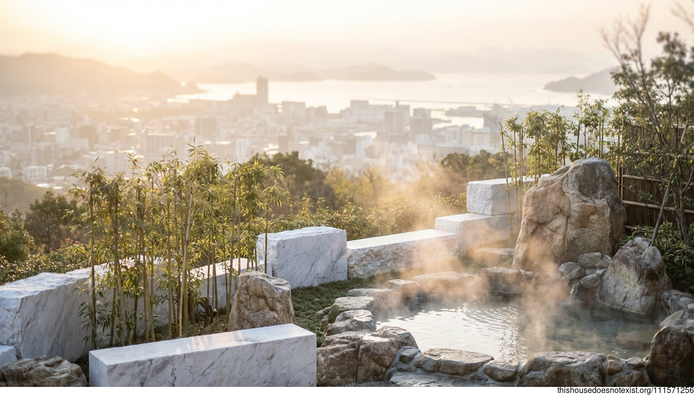 Mediterranean Sunrise Onsen Garden