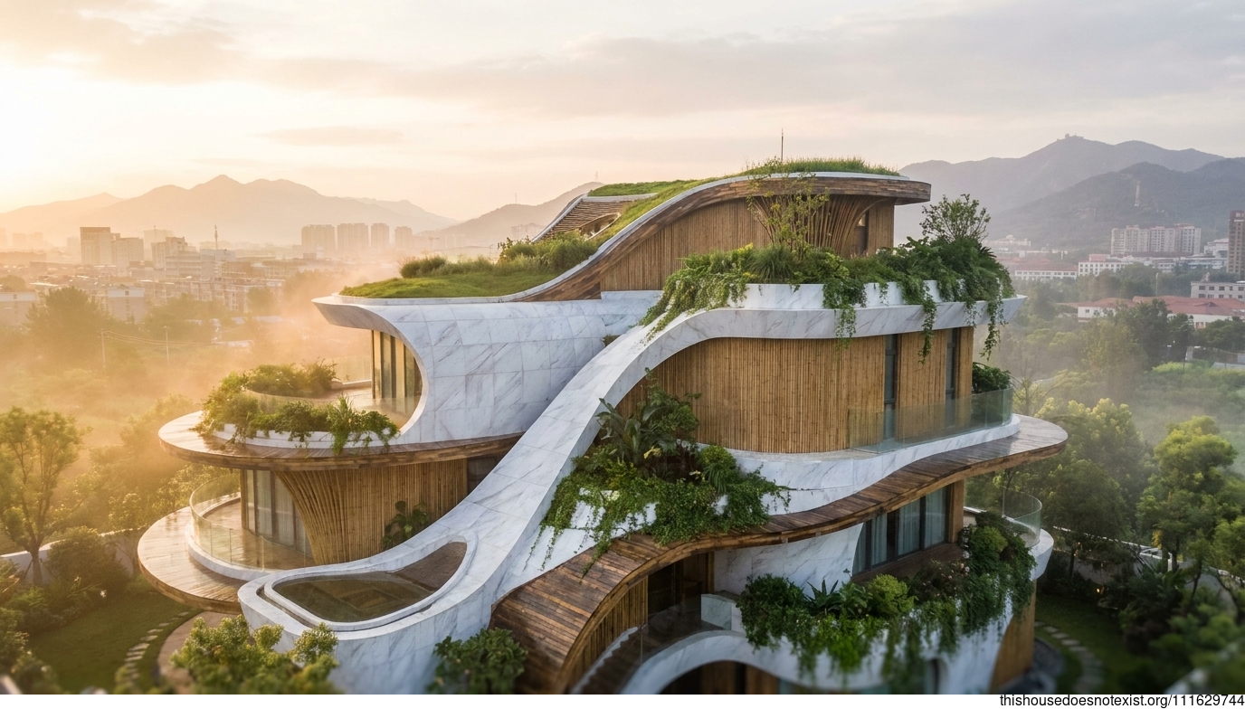 Tangshan's Curved Marble Sunrise Haven