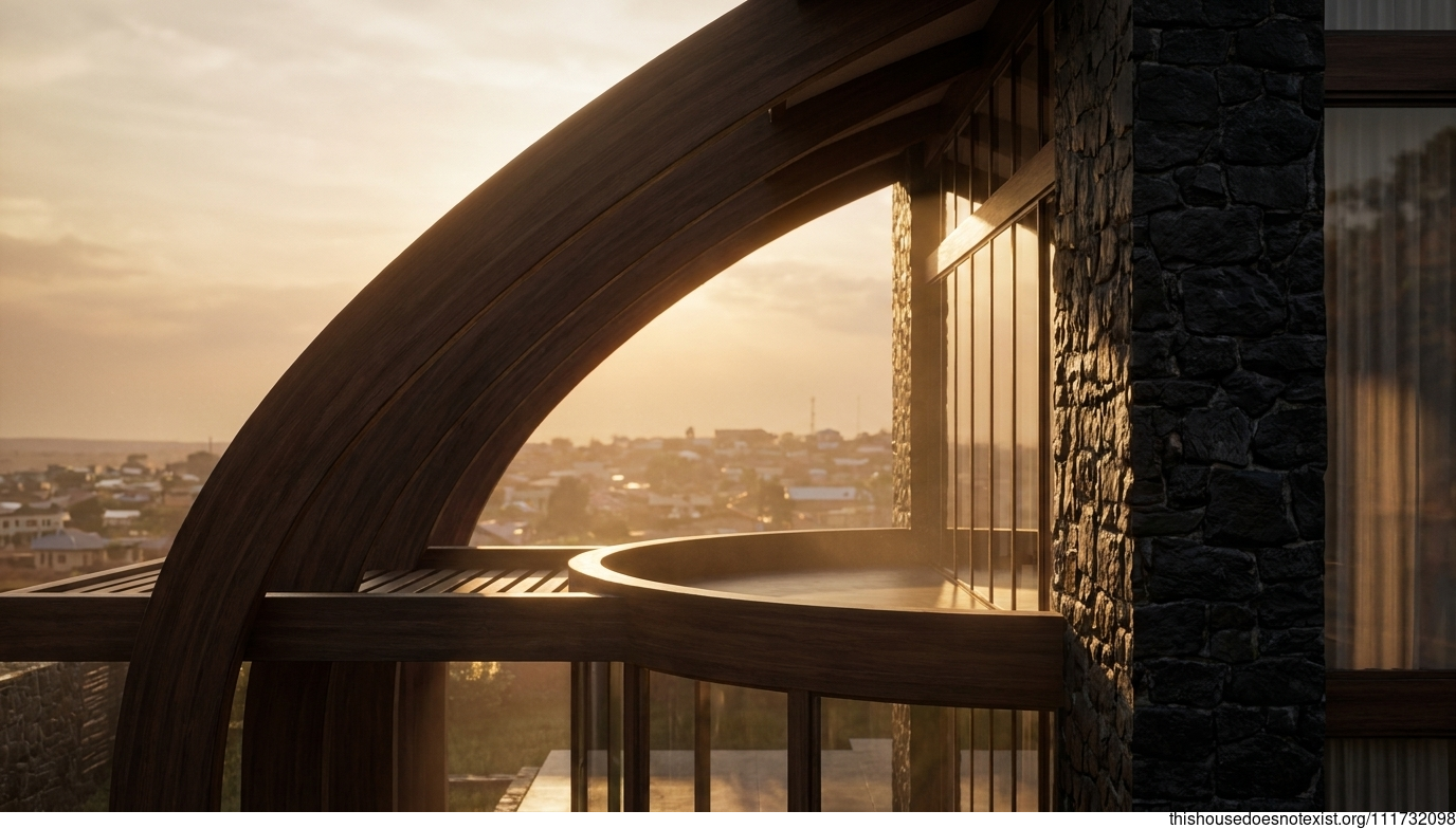 Curved Deco Sunset in Mbuji-Mayi