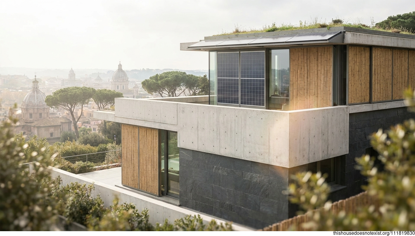 Rome's Eco-Concrete Bamboo Haven