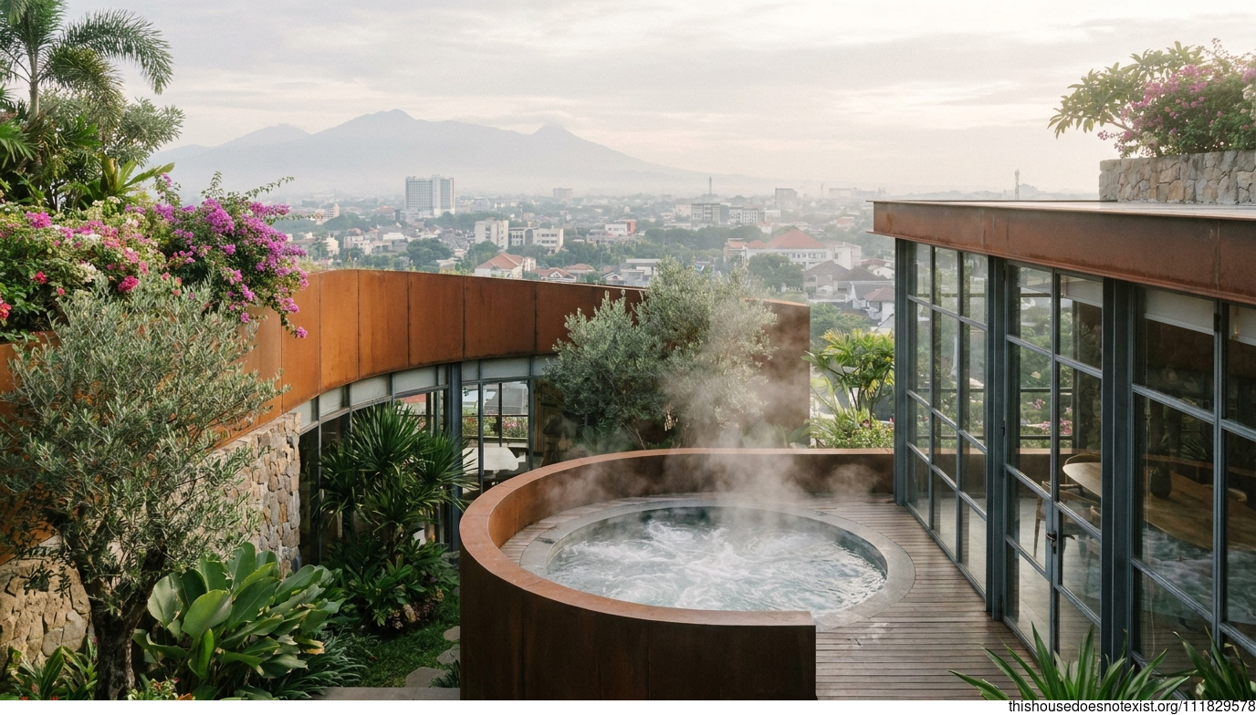 Medan Modern Corten Curves Jacuzzi