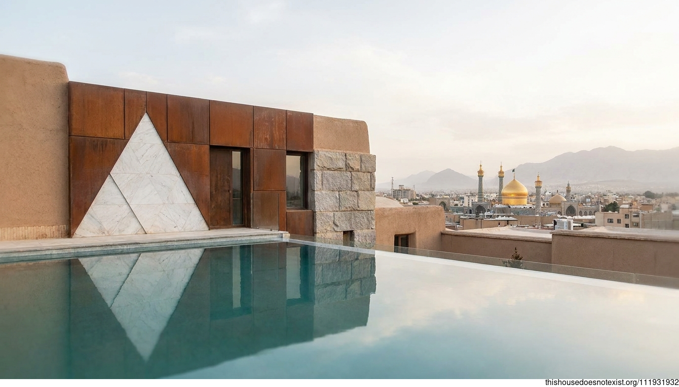 Qom's Triangular Marble Infinity Retreat