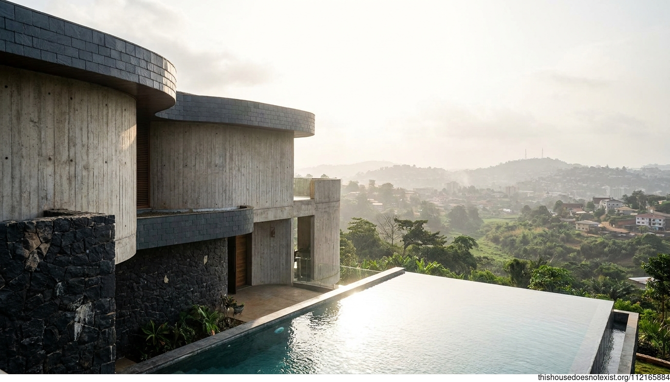 Yaoundé's Curved Eco Infinity Retreat