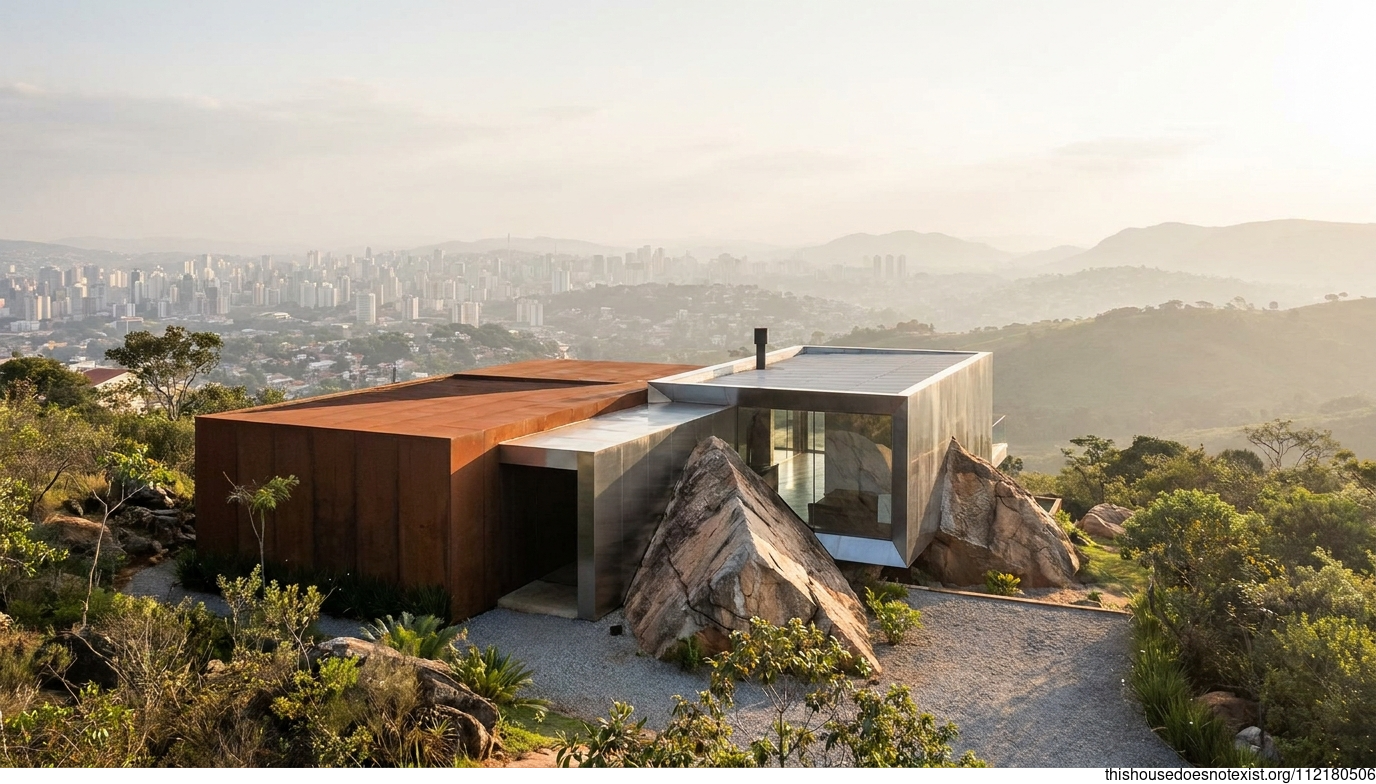 Futuristic Corten Triangle in Horizonte