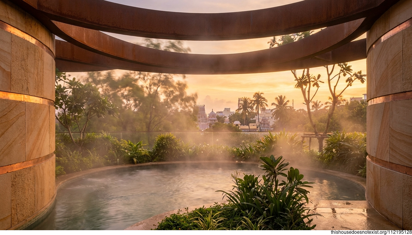 Chennai's Curved Corten Spring Sanctuary
