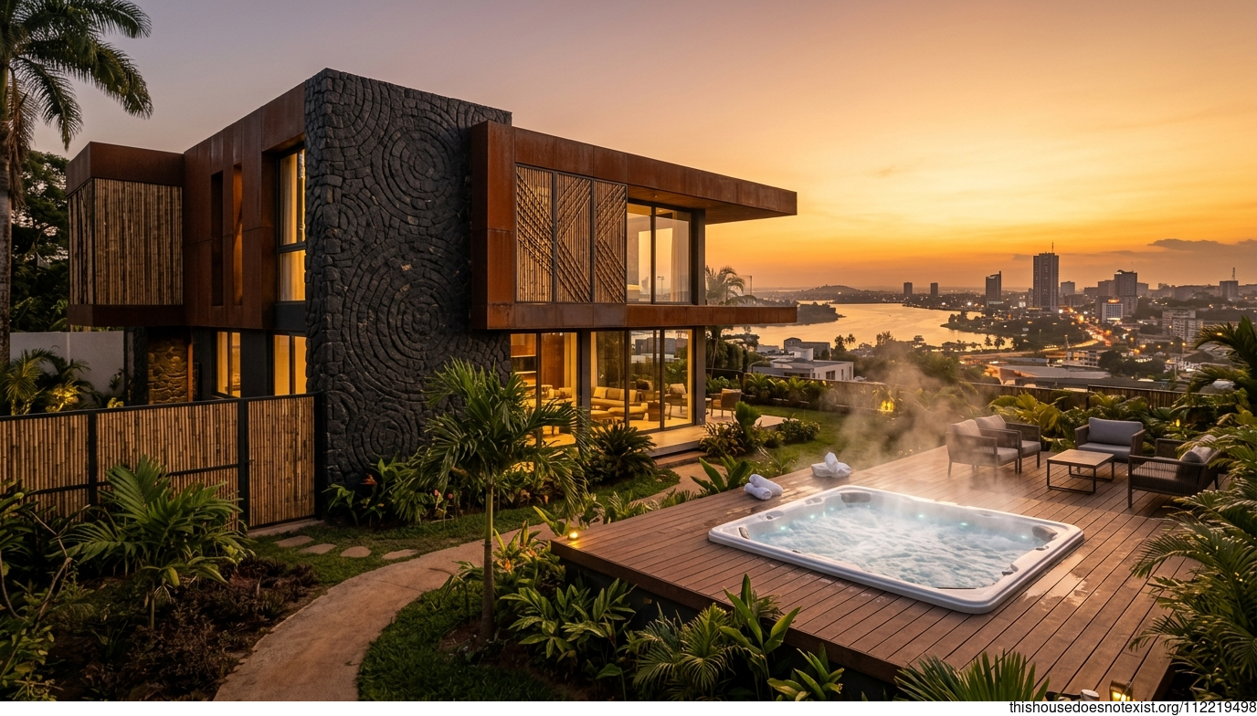 Abidjan's Circular Black Stone Retreat