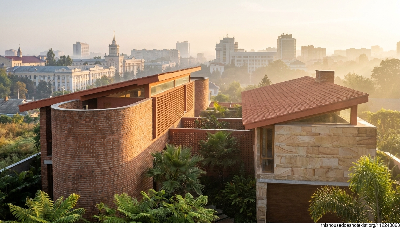 Tropical Terracotta Sunrise Curves