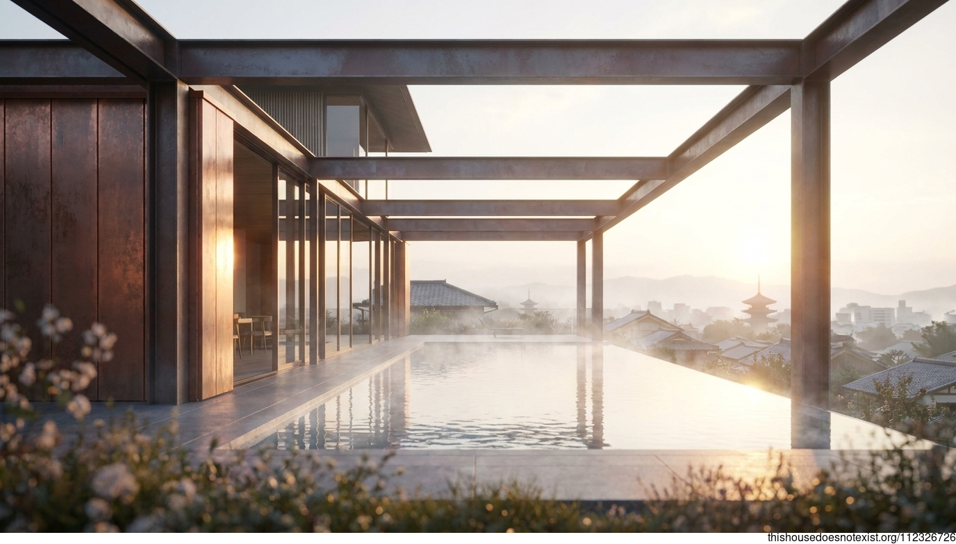 Modern Kyoto Steel-Glass Retreat