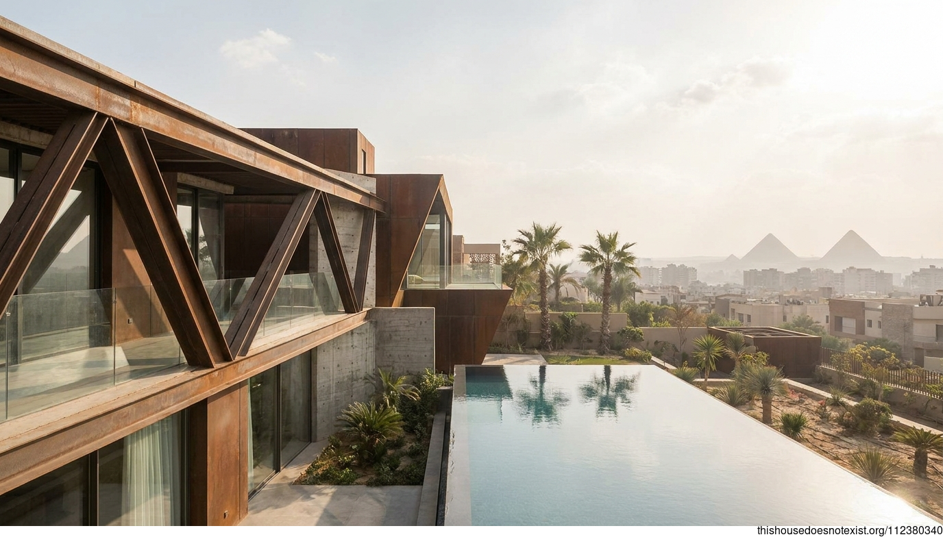 Modern Cairo Home with Corten Steel