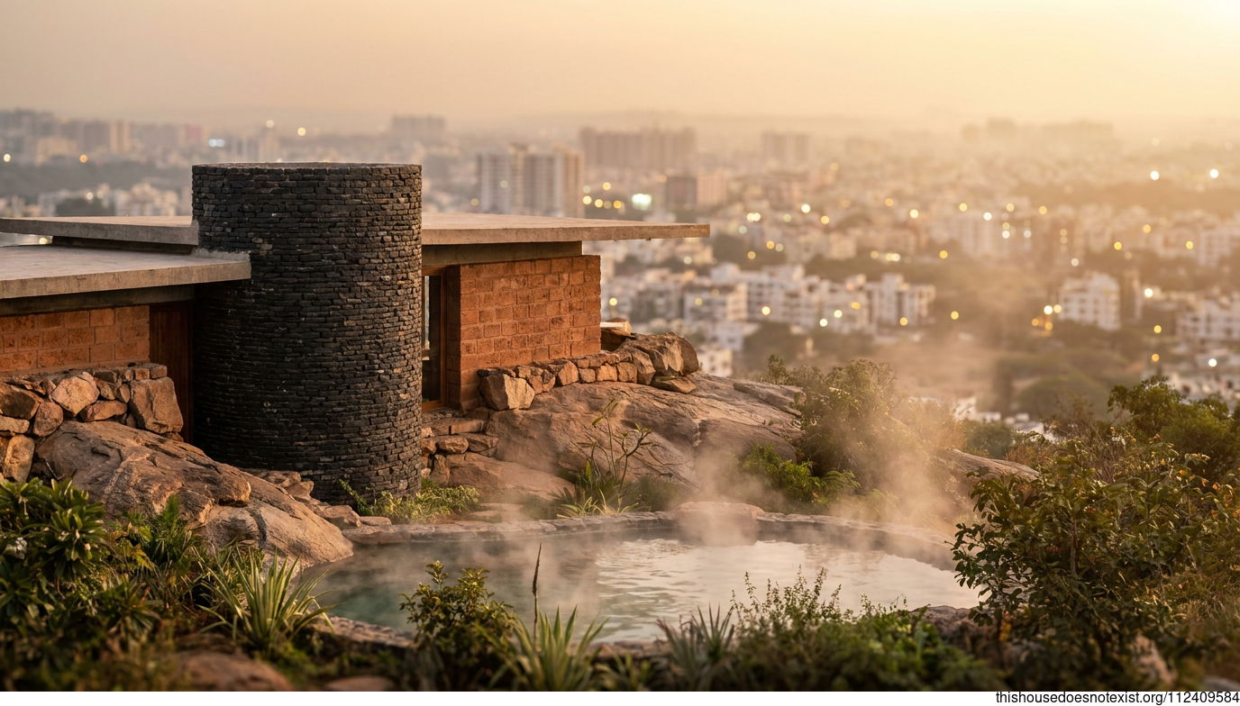 Mid-Century Circular Villa in Hyderabad