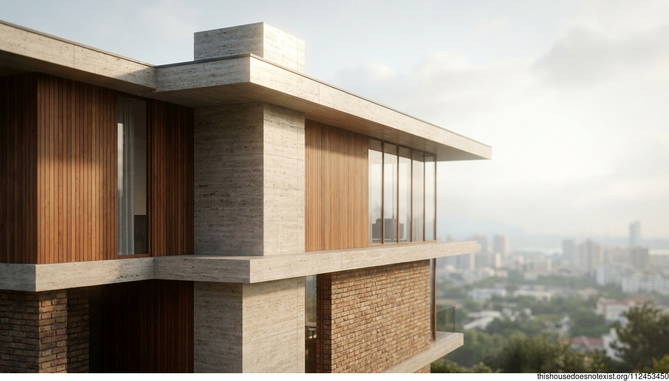 Polished Mid-Century Modern Exterior in Zhanjiang