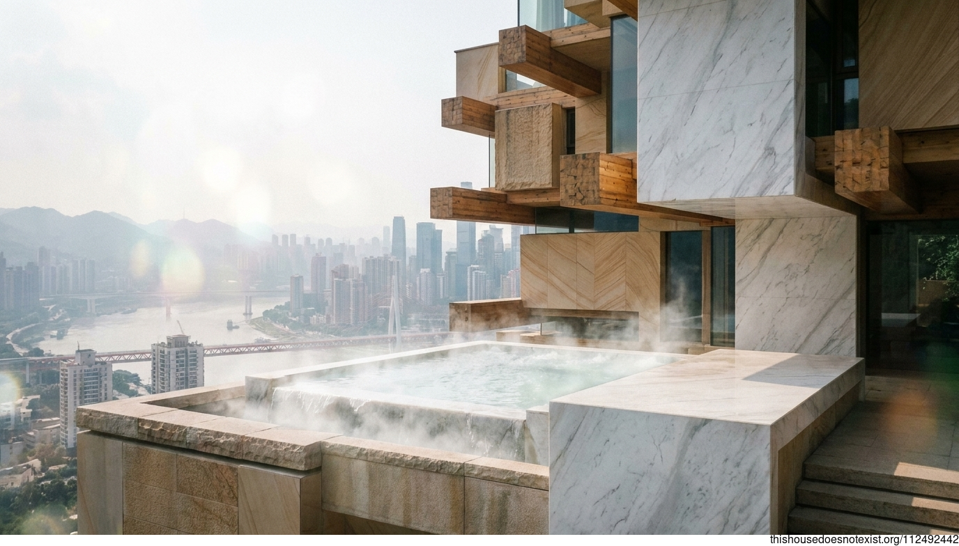 Futuristic Chongqing Maximalist Rectangular Retreat