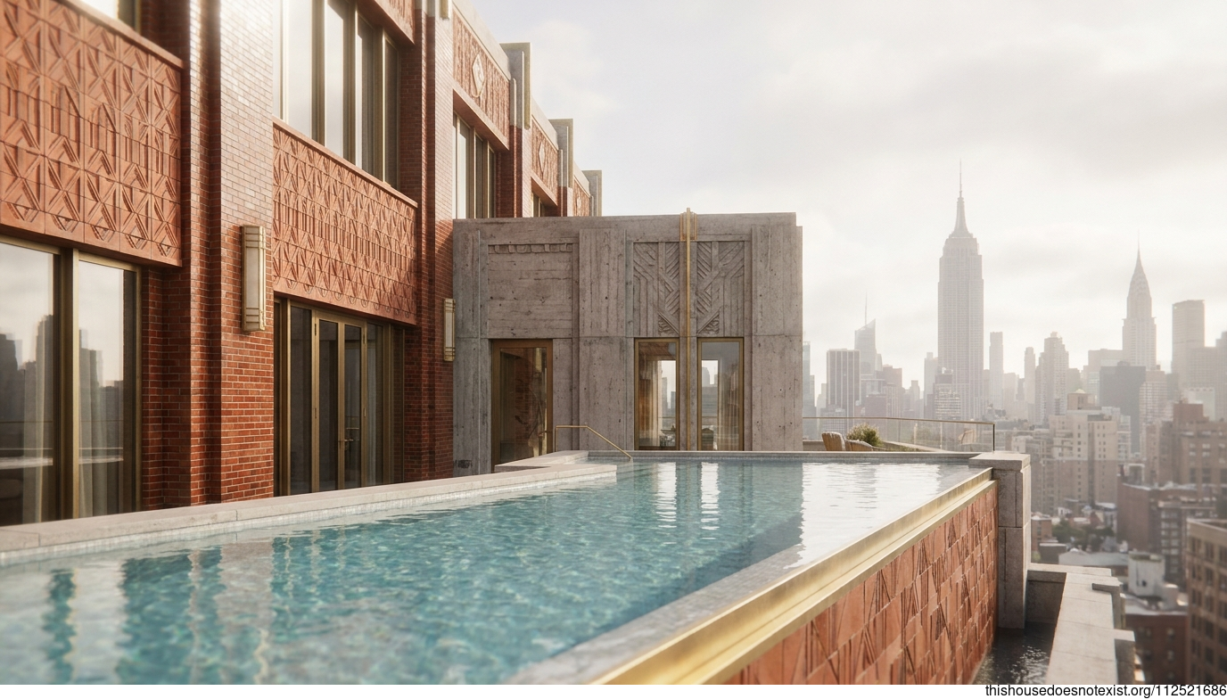 NYC Maximalist Art-Deco Brick Residence