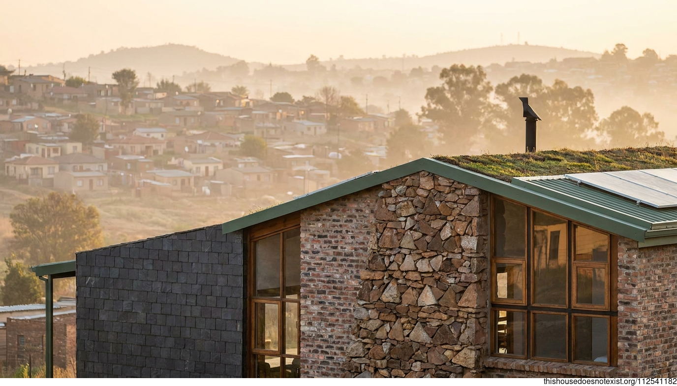 Eco-Sustainable Triangular Home, Soweto Sunrise