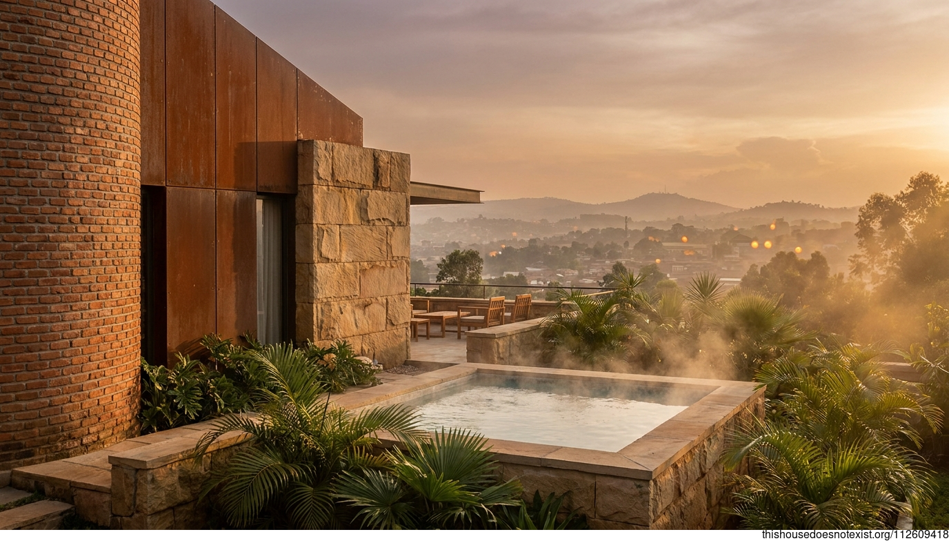 Circular Corten Tropical Haven