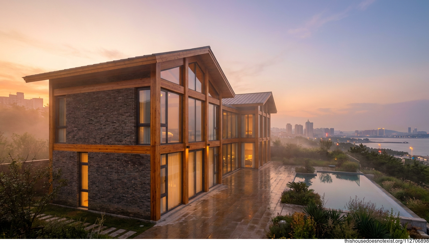 Modern Sunset Timber Home