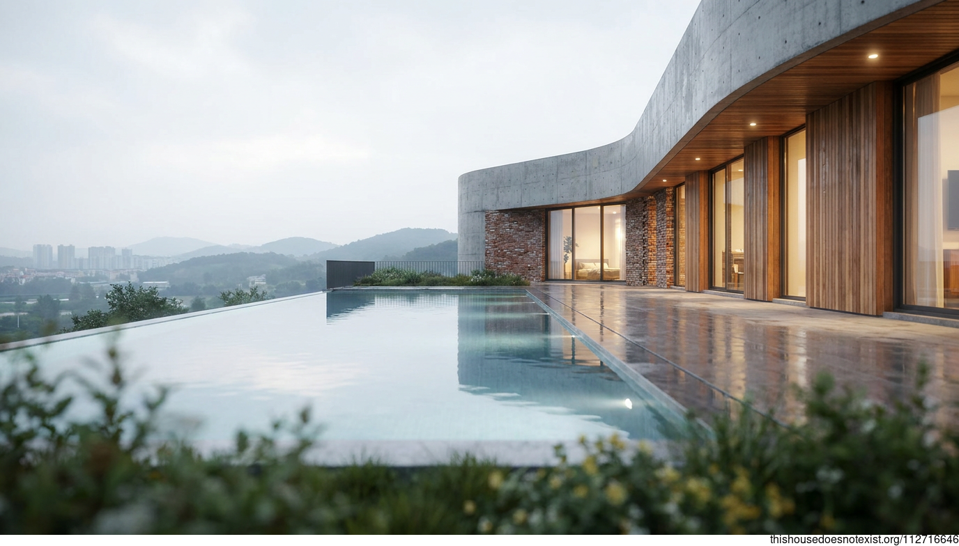 Modern Sustainable Concrete Cedar House