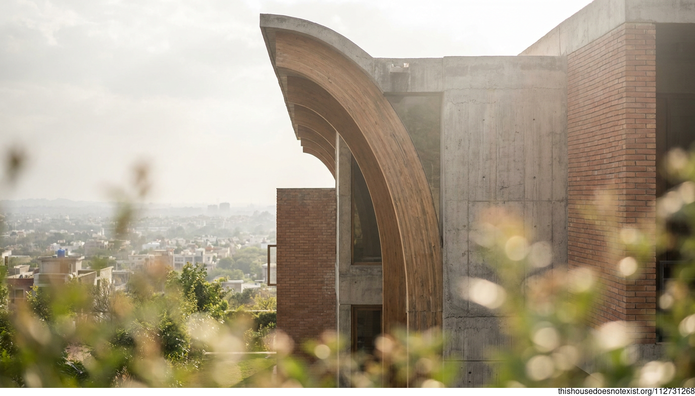 Curved Concrete and Terracotta