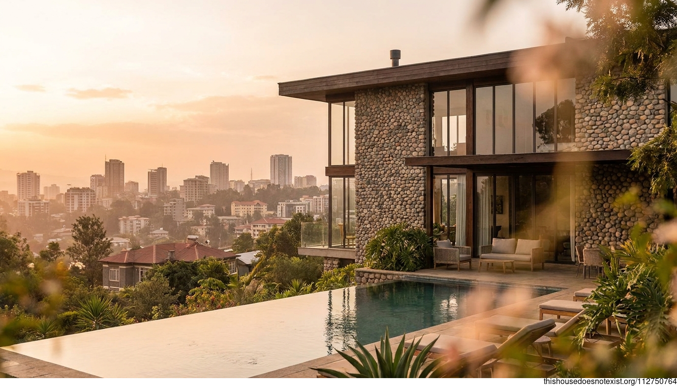 Modern Tropical Glass House in Addis Ababa