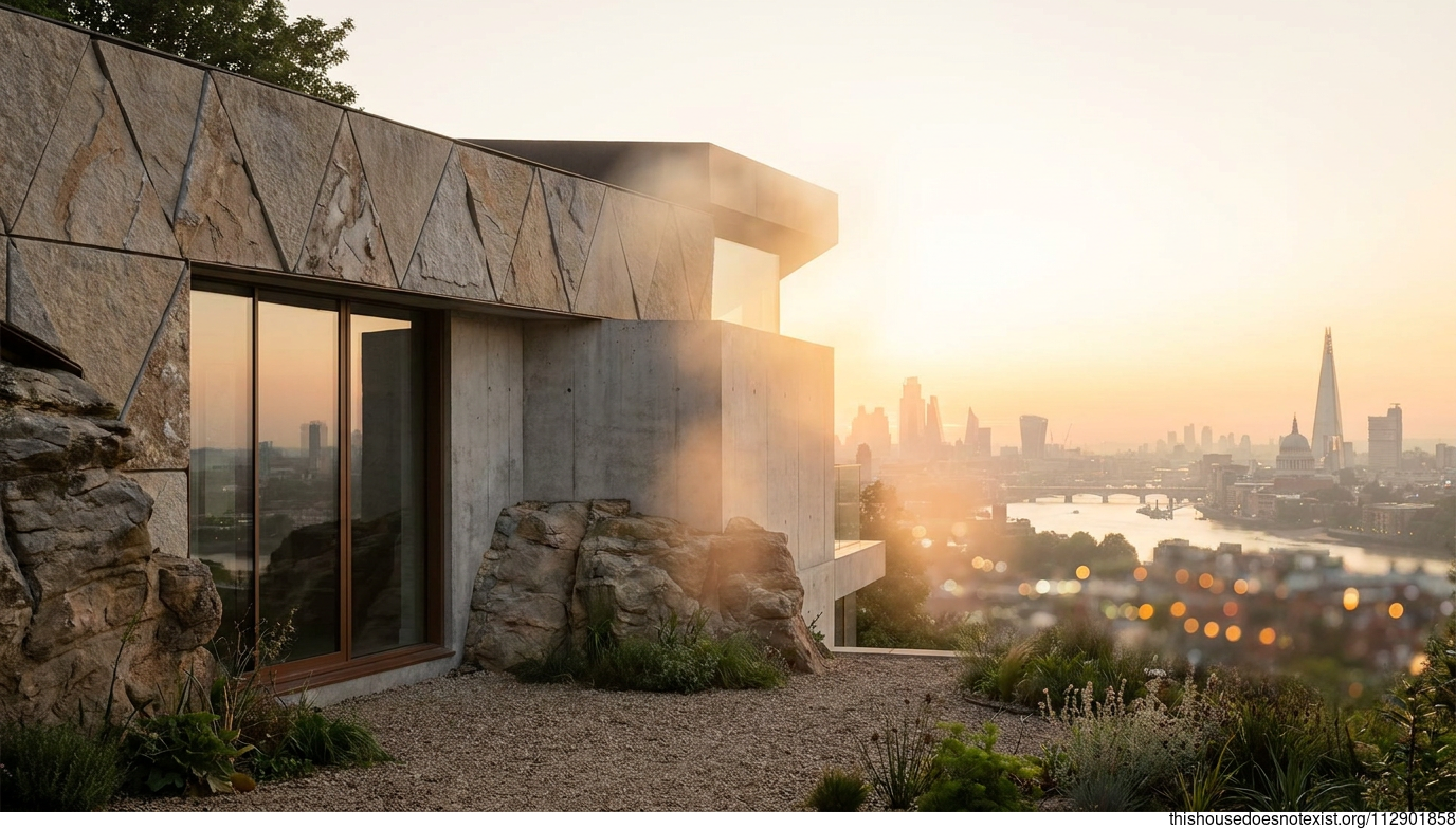 Modern London Stone Triangular Exterior
