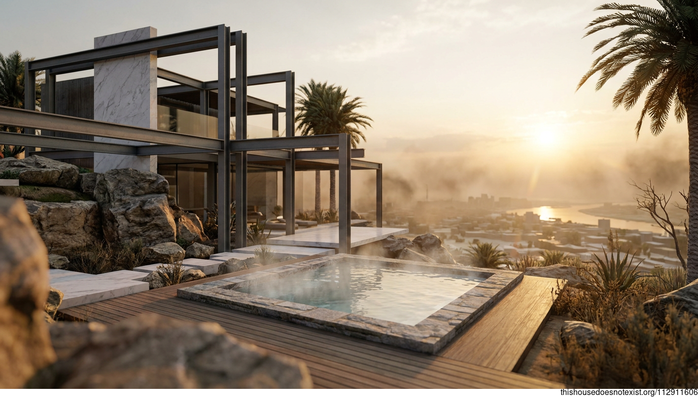 Modern Industrial Minimalist Villa in Basra