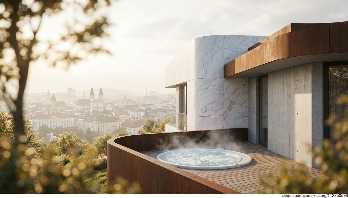 Modern Vienna Villa with Steaming Outdoor Jacuzzi