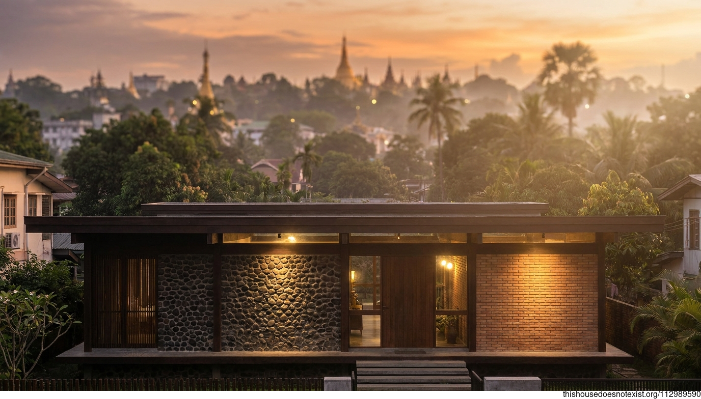 Modern Minimalist Mid-Century House in Yangon