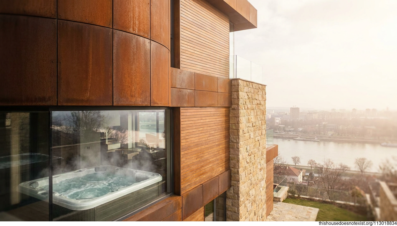 Modern Serbian Corten House