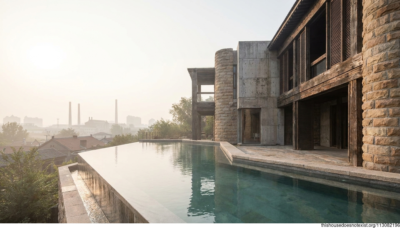 Modern Industrial Maximalist Sandstone Home