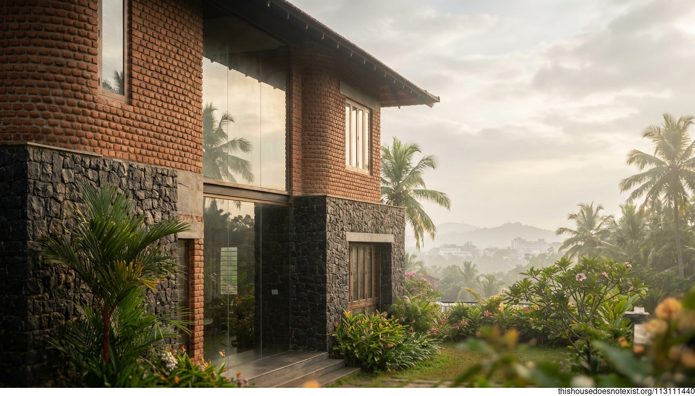 Kozhikode Round Brick House Exterior