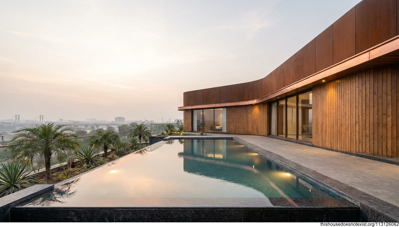 Modern Minimalist Corten Home in Kanpur