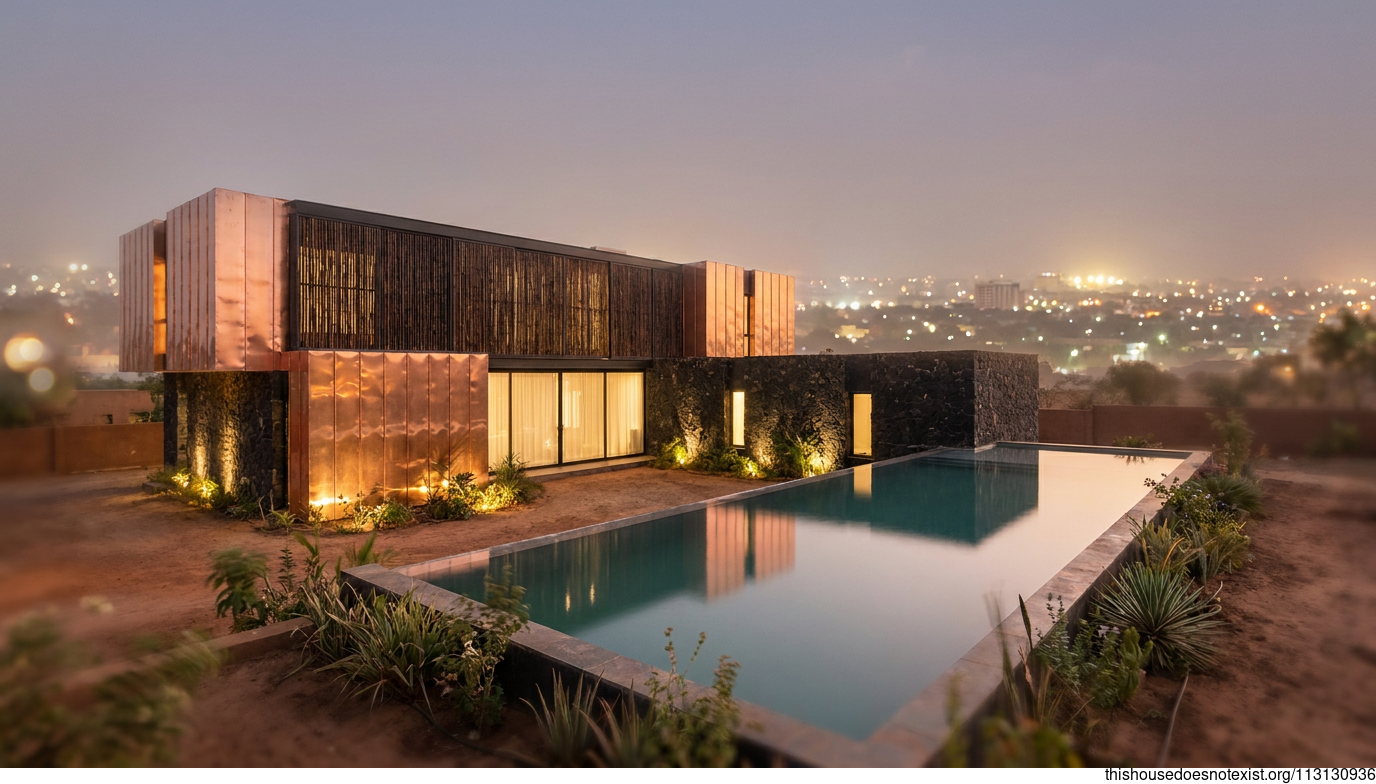 Modern Night Oasis in Ouagadougou