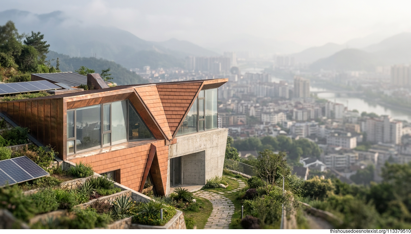 Copper Terracotta Triangle Residence