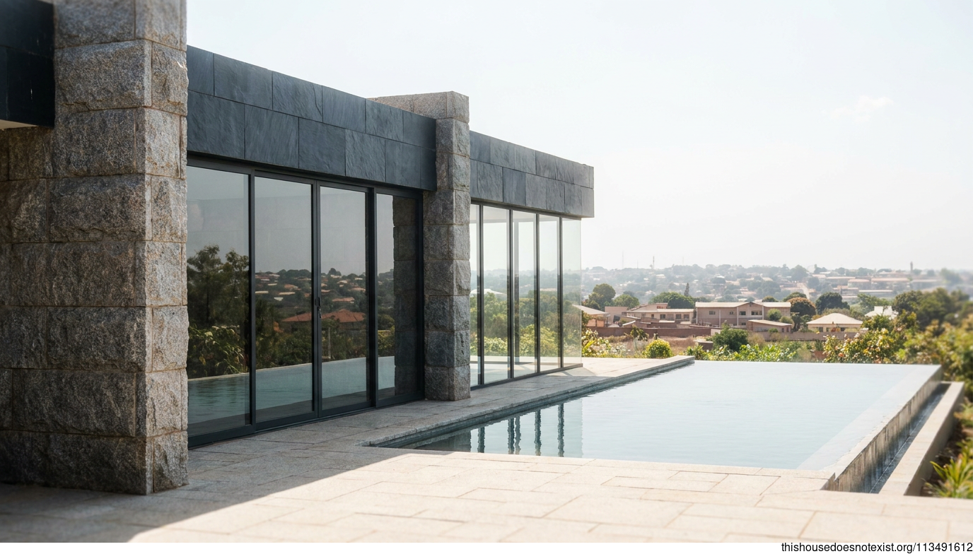 Minimalist Scandinavian Home, Lubumbashi Poolside