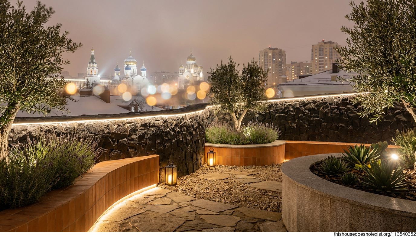 Mediterranean Night Garden in Yekaterinburg
