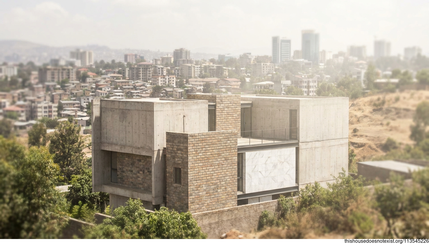 Brutalist Marble House in Addis Ababa