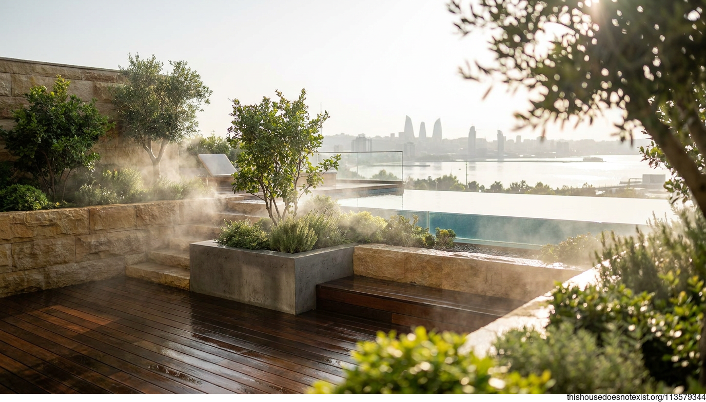 Polished Cedar & Infinity Pool