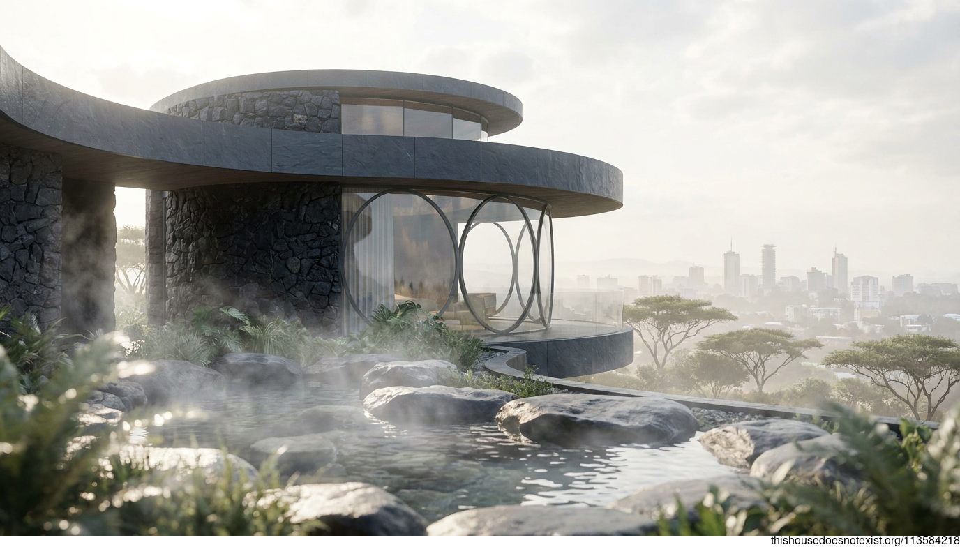 Modern Nairobi Futuristic Round Glass House