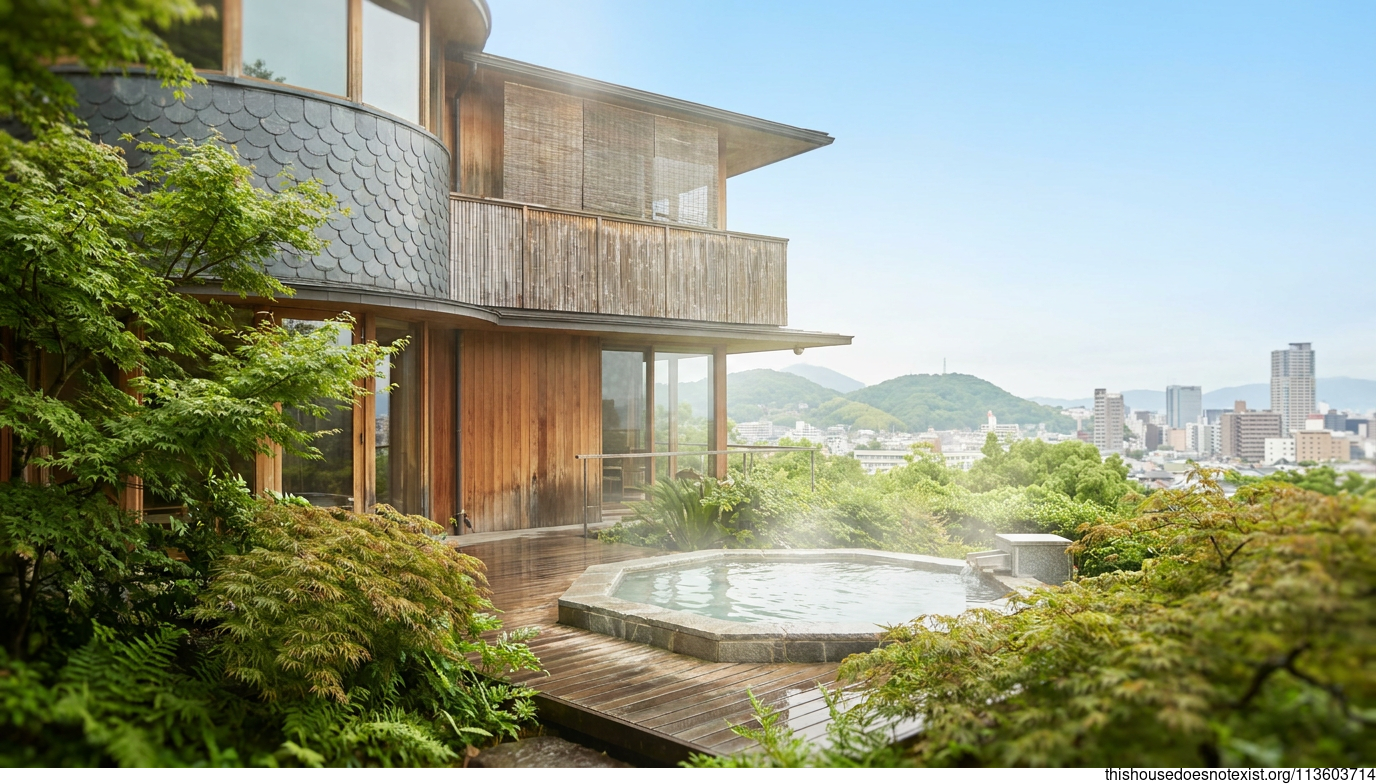 Mid-Century Maximalist Fukuoka Jacuzzi Haven
